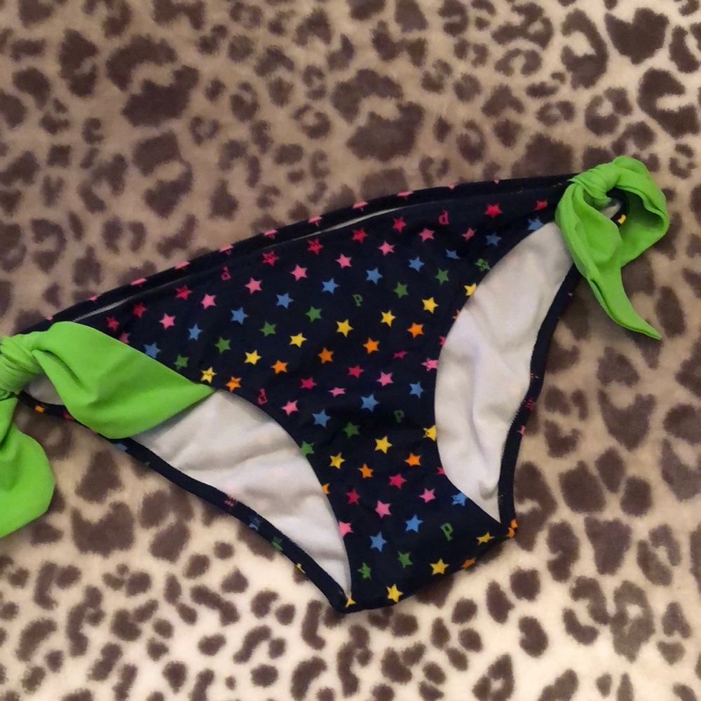 NWOT PINK Victoria’s Secret Blue Star Bikini Bottoms  Small